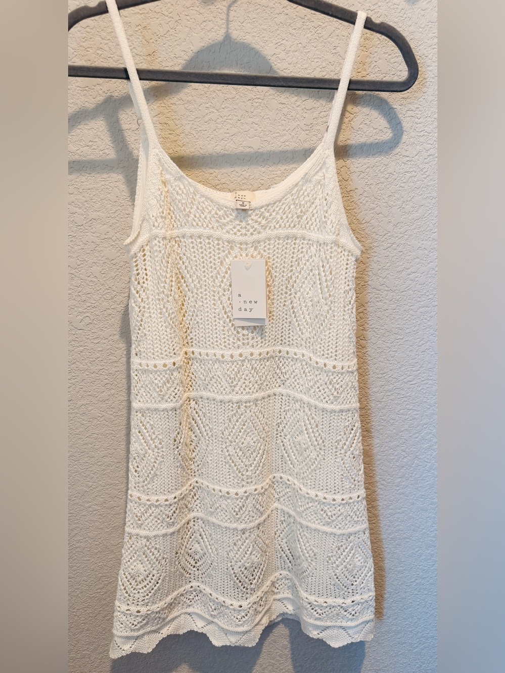 A New Day Women's Mini Crochet Shift Dress